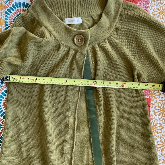 Laurie b. Moss green cardigan size L - Picture 6 of 8